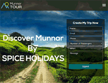 Tablet Screenshot of munnartour.com